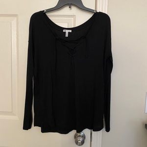 Pink Super Soft Long Sleeve Strappy Top